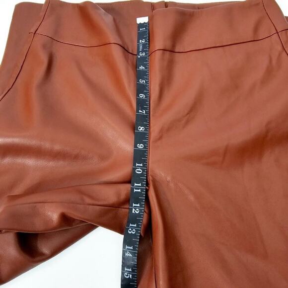 Blank NYC Women's Brown PU Leather High Rise Kick Flare Pants Size 31 NWT - Picture 11 of 12